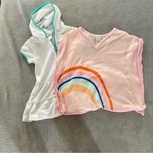 Lot of 2 toddler girls swim cover ups